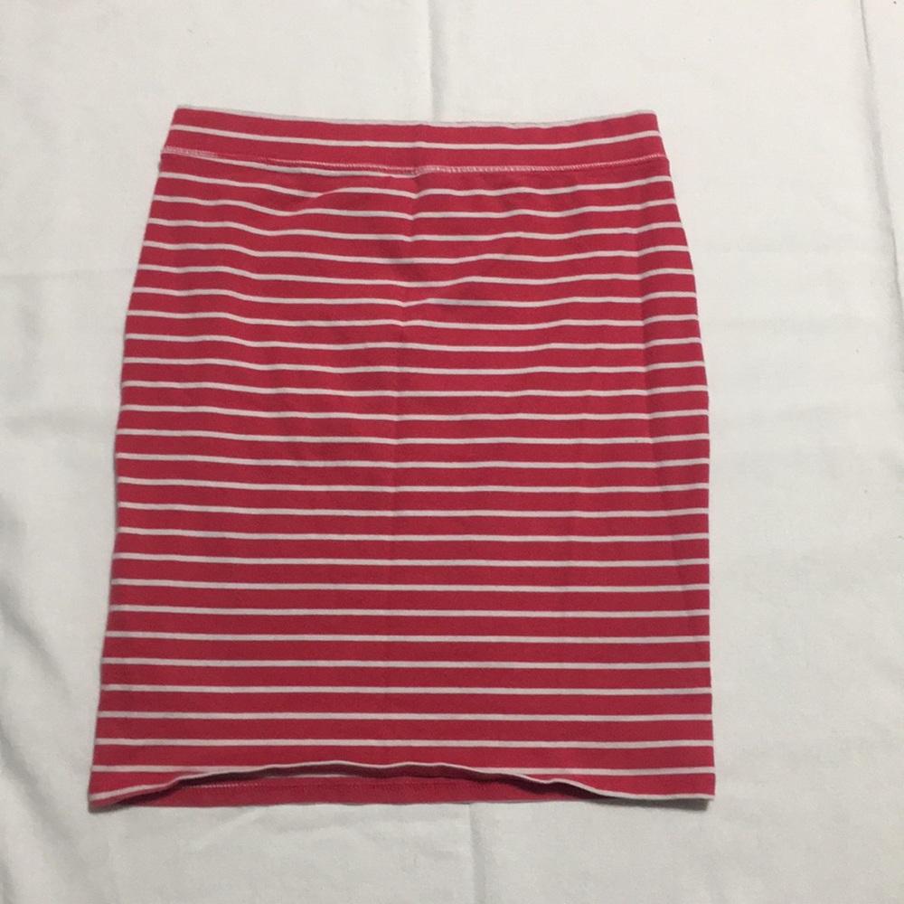 Pink and white striped pincel skirt